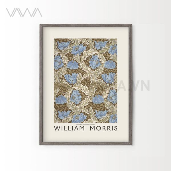 Tranh hoạ tiết cổ điển in hoa William Morris