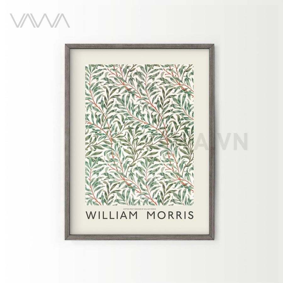  Tranh hoạ tiết cổ điển in hoa William Morris 