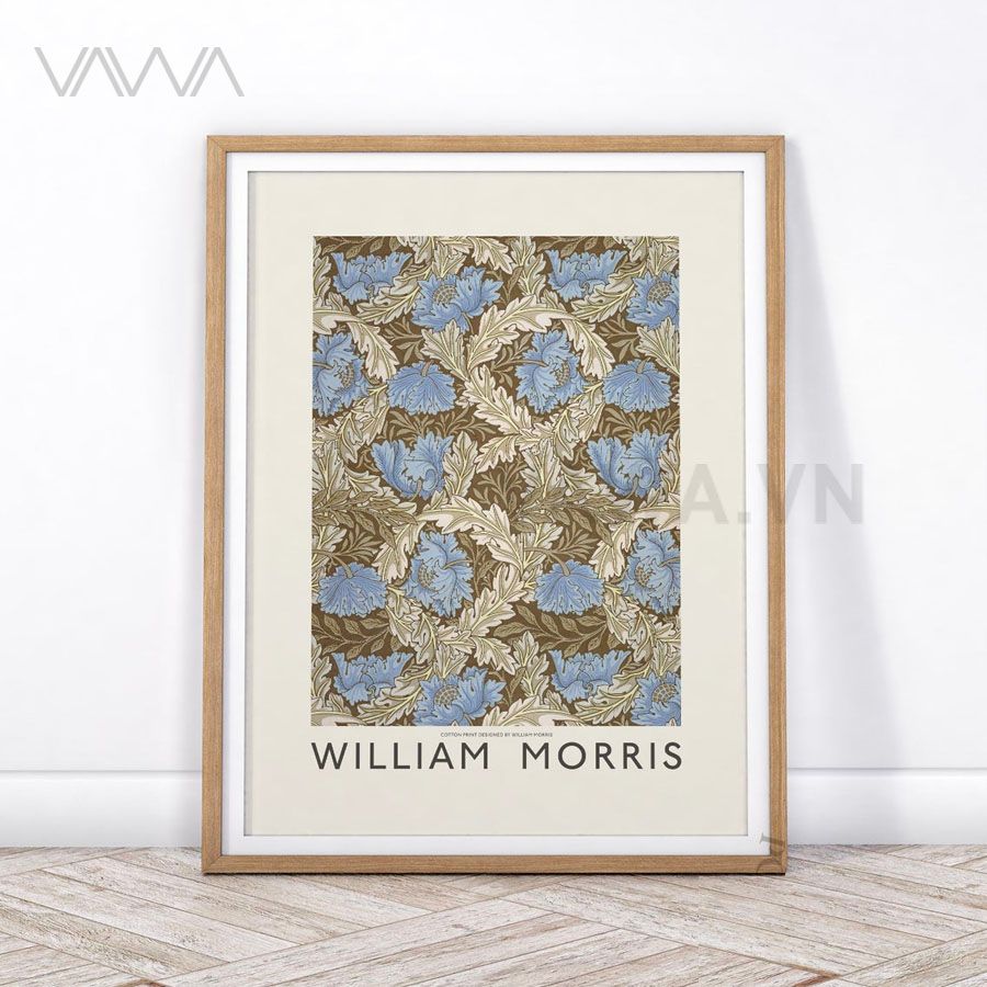  Tranh hoạ tiết cổ điển in hoa William Morris 