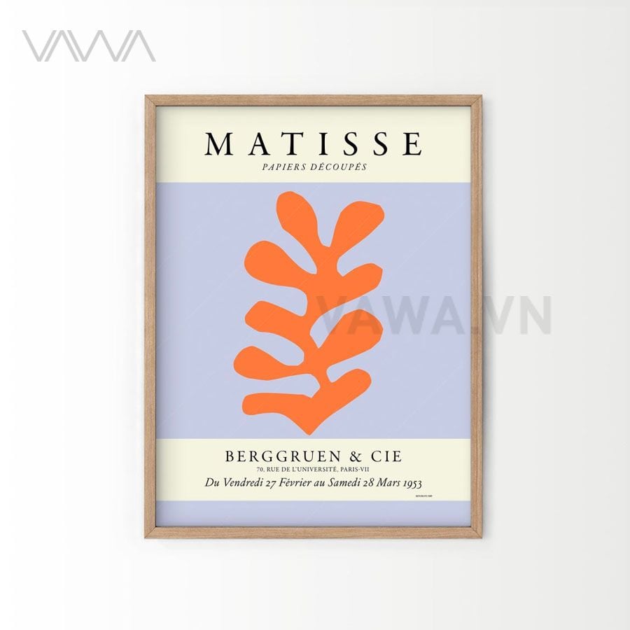  Tranh hoạ tiết cổ điển in hoa Matisse 