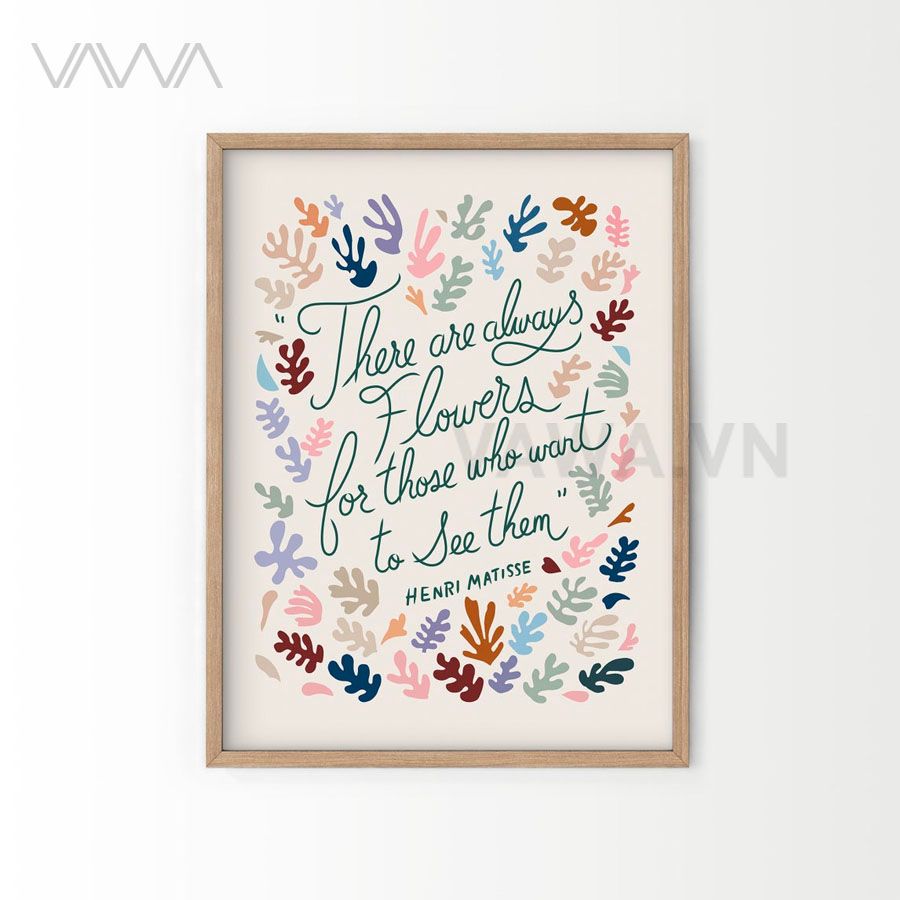  Tranh hoạ tiết cổ điển in hoa Matisse 