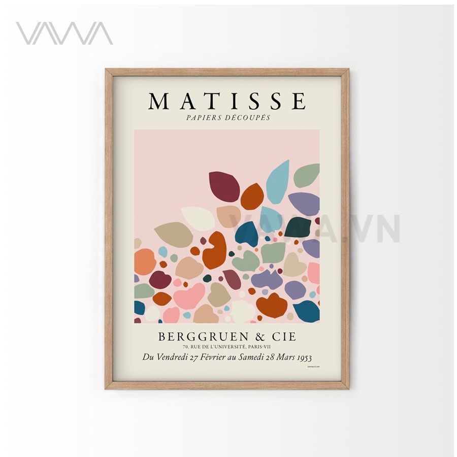  Tranh hoạ tiết cổ điển in hoa Matisse 