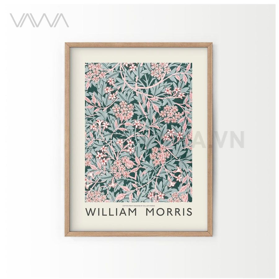  Tranh hoạ tiết cổ điển in hoa William Morris 