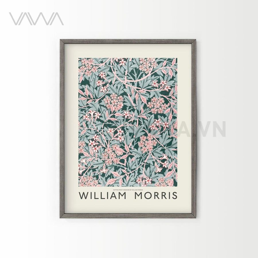  Tranh hoạ tiết cổ điển in hoa William Morris 