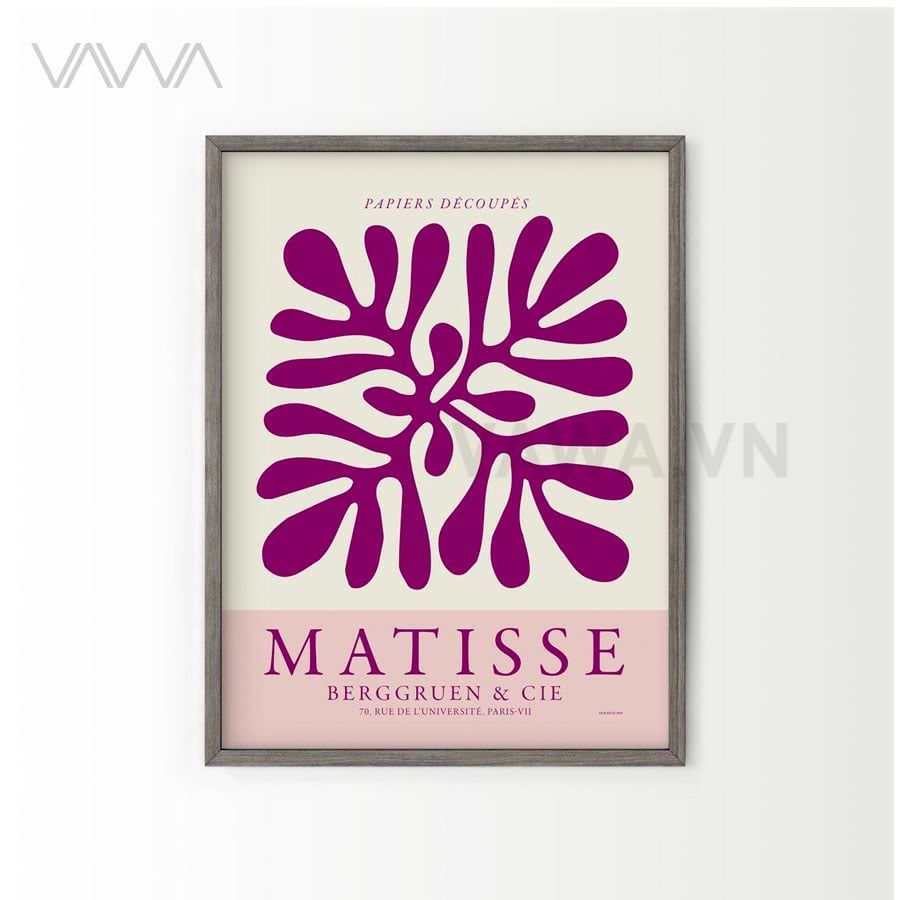  Tranh hoạ tiết cổ điển in hoa Matisse 
