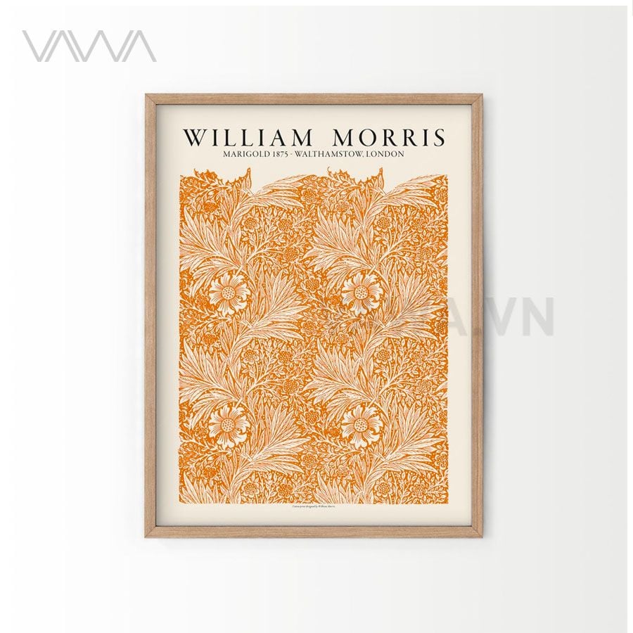  Tranh hoạ tiết cổ điển in hoa William Morris 