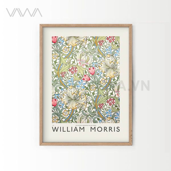 Tranh hoạ tiết cổ điển in hoa William Morris