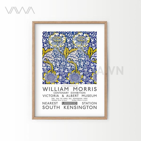 Tranh hoạ tiết cổ điển in hoa William Morris