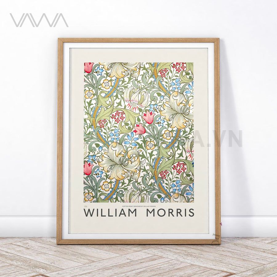  Tranh hoạ tiết cổ điển in hoa William Morris 