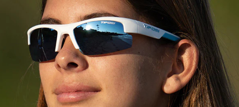 SHUTOUT |  MATTE WHITE - Tròng Smoke Blue Mirror