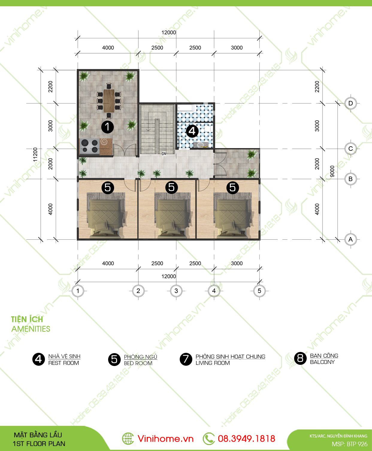  Biệt Thự Phố 9x12m 