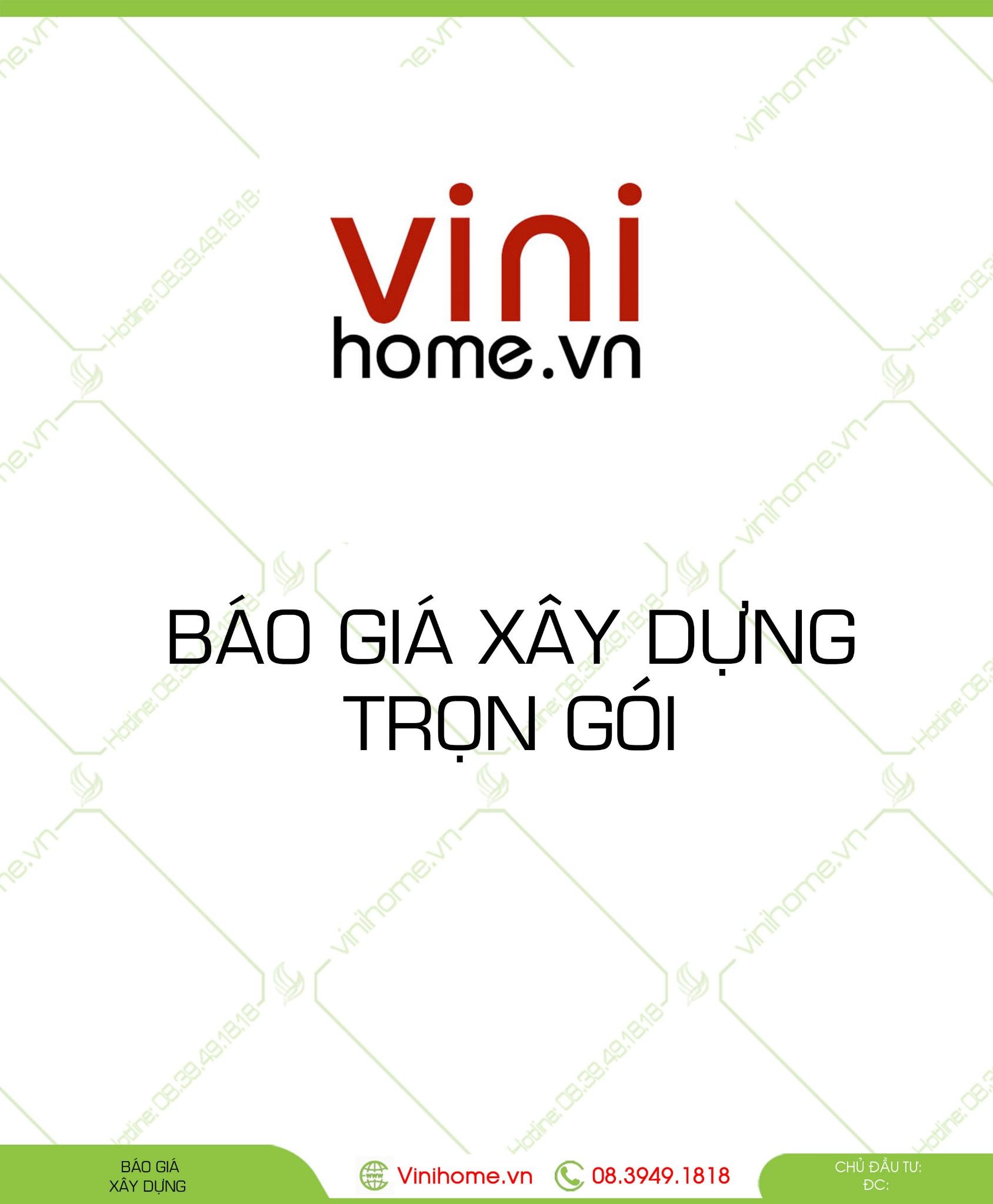  Báo Giá Trọn Gói 