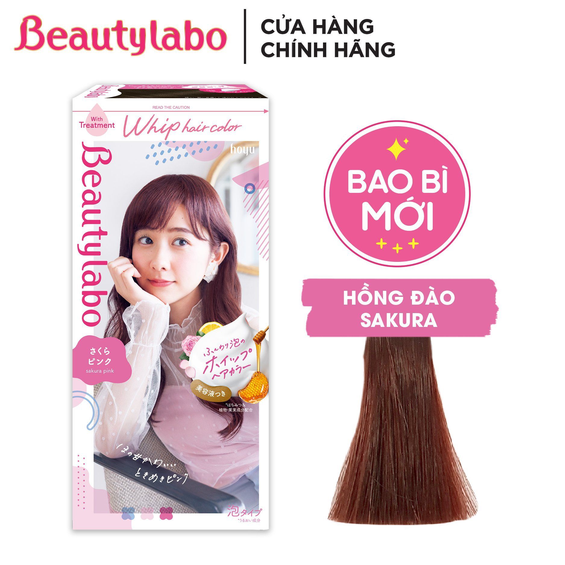  Nhuộm Tạo Bọt - Hồng Đào Sakura 