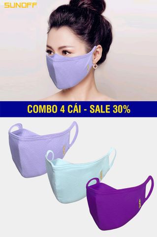 Combo 4KT Nữ(2 lớp vải)-Ngăn 98% Tia UV & Bụi Khuẩn