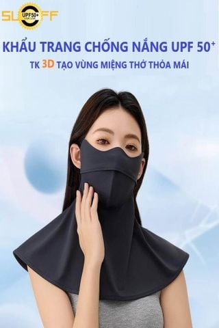 Khẩu Trang Chống Nắng Nữ Che Cổ- 3D SunCooling