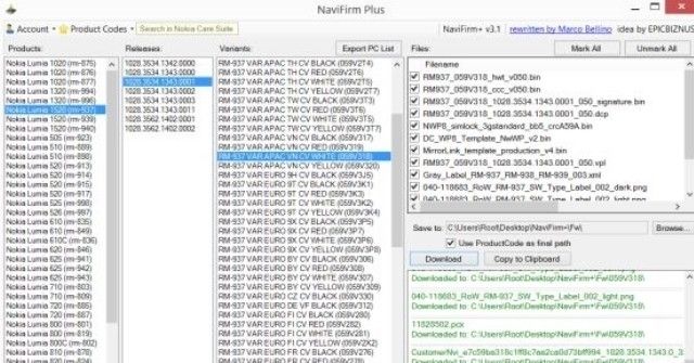  NaviFirm Plus 3.2 Hỗ trợ tải file firmware Nokia bản mới nhất 