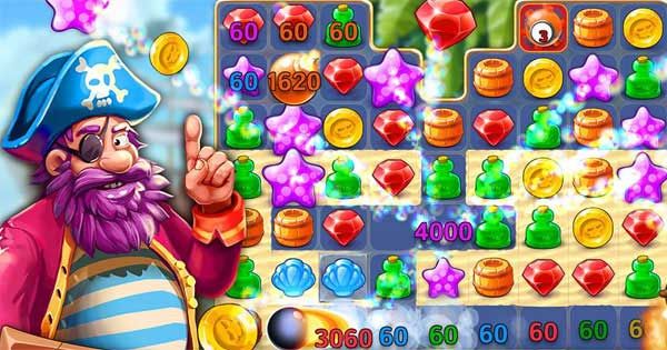  Pirates & Pearls Game xếp kim cương truy tìm kho báu 