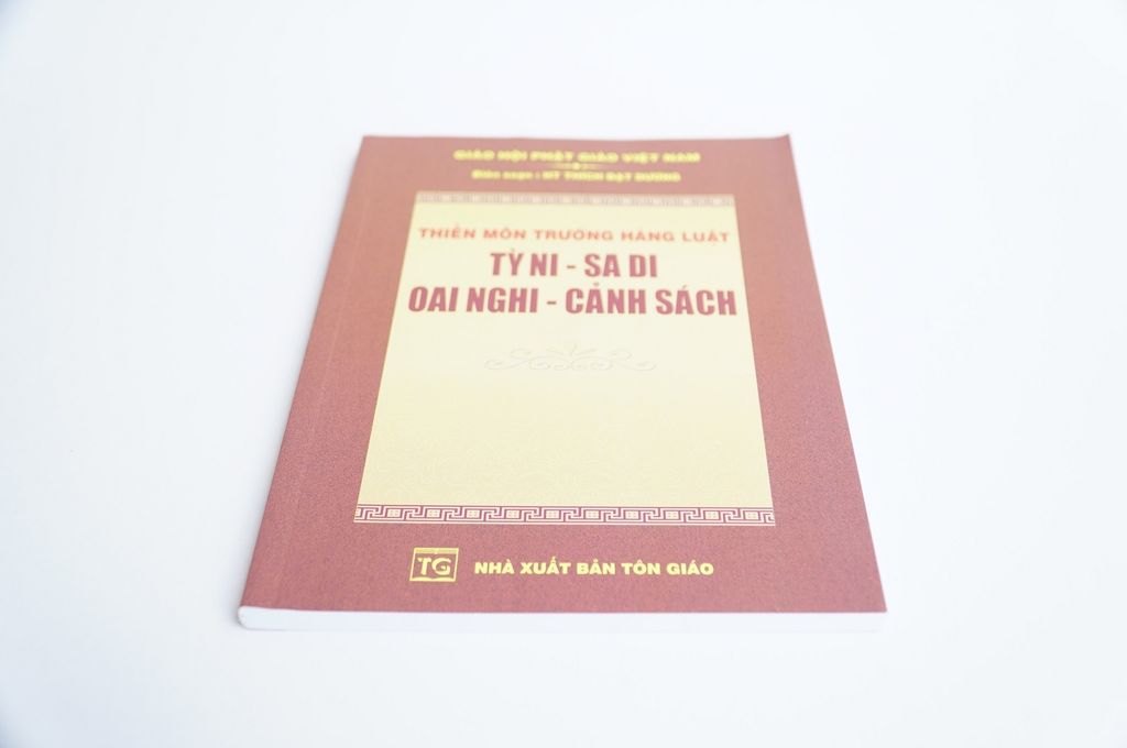 Kinh Phật - Tỳ Ni Sa Di Oai Nghi Cảnh Sách Thích Đạt Dương bìa giấy nâu chữ to rõ 133 trang