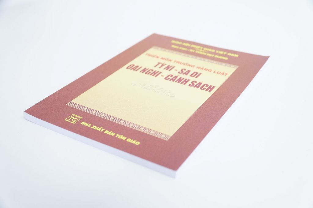 Kinh Phật - Tỳ Ni Sa Di Oai Nghi Cảnh Sách Thích Đạt Dương bìa giấy nâu chữ to rõ 133 trang