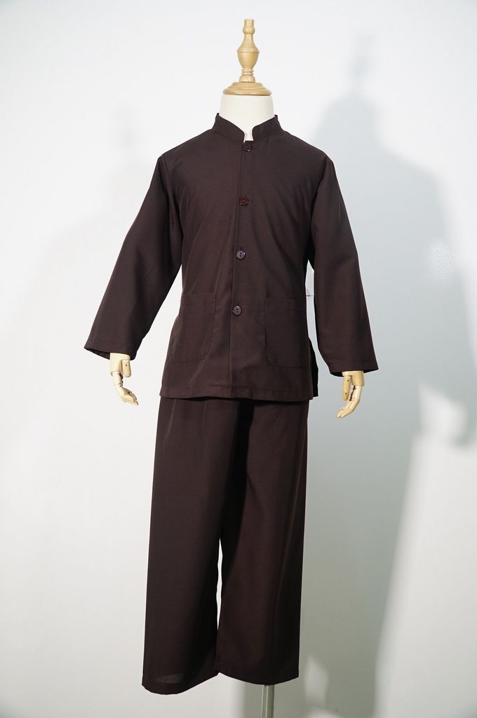 Quần áo Lam đi chùa Bé trai LÃNH TỤ, thời trang Phật giáo dành cho Phật tử giá rẻ cao cấp - Nhiều cỡ