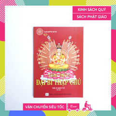 Kinh Phật - Nghi Thức Đại Bi Thập Chú bìa giấy đỏ - Thích Nhật Từ - Chữ to rõ 28 trang