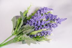 Hoa giả đẹp trang trí nhà cửa chùm hoa Lavender nhựa nhiều màu - Cao 35cm bụi 6 cành