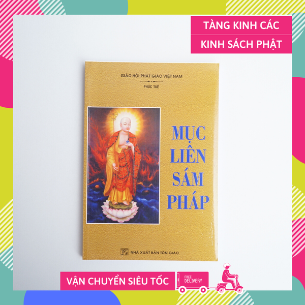 Kinh Phật - Mục liên sám pháp Phúc Tuệ bìa giấy nâu chữ to rõ 162 trang