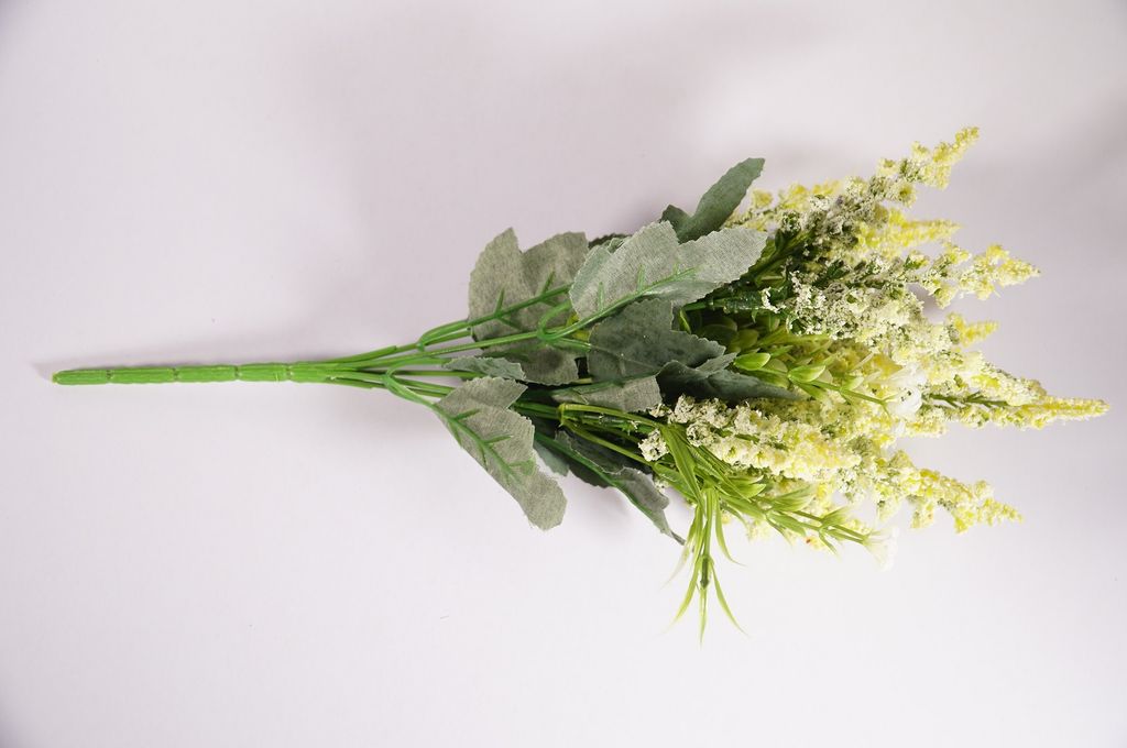Hoa giả đẹp trang trí nhà cửa chùm hoa Lavender nhựa nhiều màu - Cao 35cm bụi 6 cành