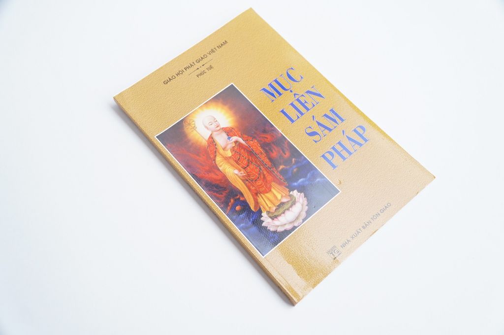 Kinh Phật - Mục liên sám pháp Phúc Tuệ bìa giấy nâu chữ to rõ 162 trang