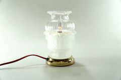 Đèn thờ cúng điện bạch ngọc lưu ly lửa thiêng đèn thờ led chớp lửa bông - Cao 16cm