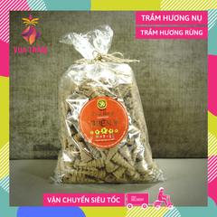 Túi 300 viên trầm hương tháp Thiên Ý - 0,5kg nụ trầm hương xông cao cấp - Cháy 20 phút/Viên - Túi đỏ