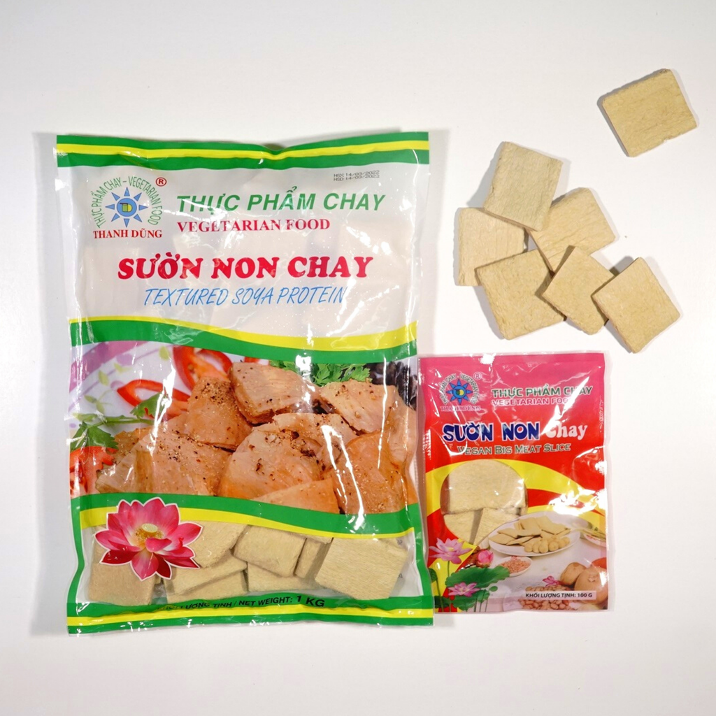 Đồ chay khô Sườn non chay thuần chay Thanh Dũng 100% tự nhiên,đồ chay giá rẻ, tốt cho sức khỏe CAO CẤP - 100g & 1kg