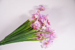 Hoa giả đẹp trang trí nhà cửa chùm hoa Cánh Bướm nhiều màu - Cao 30cm bụi 7 cành