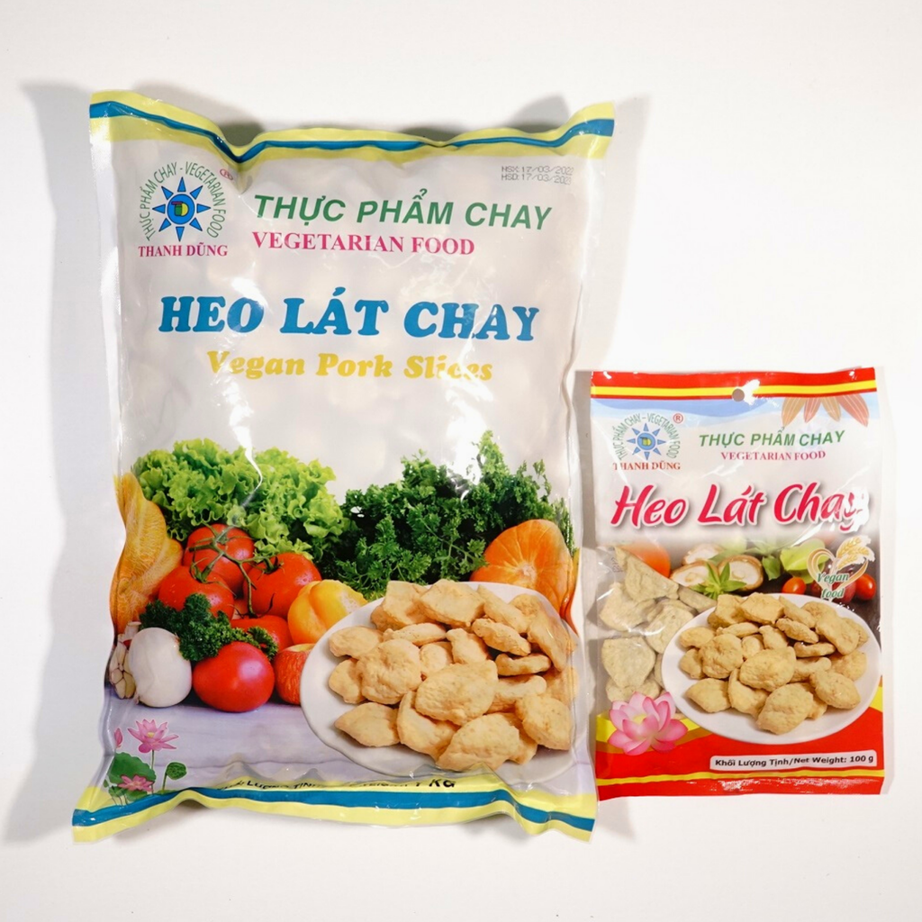 Thịt chay Thanh Dũng Heo lát chay, đồ chay cao cấp, thực phẩm vegan,đồ chay thiên nhiên, chay mặn đều dùng được - 100g & 1kg