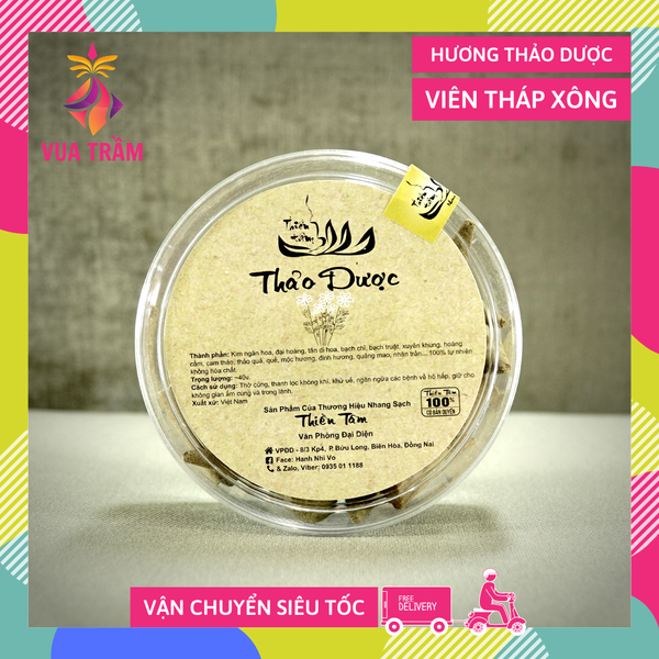 Hương nụ xông thảo mộc Thiền Tâm, viên nhang xông nhà thiên nhiên siêu sạch