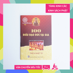 Kinh Phật - 100 điều đạo đức tại gia Thích Nhật Từ bìa giấy đỏ chữ to rõ 44 trang