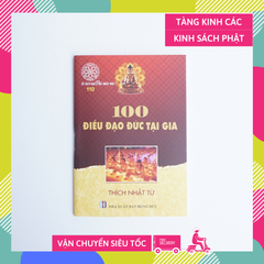 Sách phật giáo 100 điều đạo đức tại gia Thích Nhật Từ bìa giấy đỏ chữ to rõ 44 trang