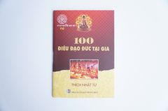 Sách phật giáo 100 điều đạo đức tại gia Thích Nhật Từ bìa giấy đỏ chữ to rõ 44 trang