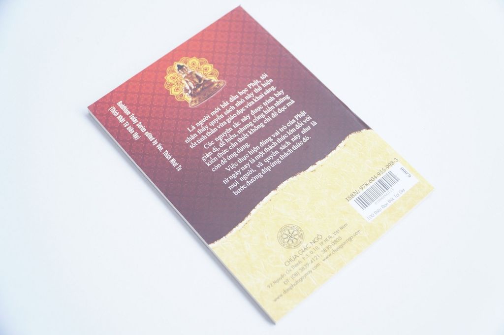 Sách phật giáo 100 điều đạo đức tại gia Thích Nhật Từ bìa giấy đỏ chữ to rõ 44 trang