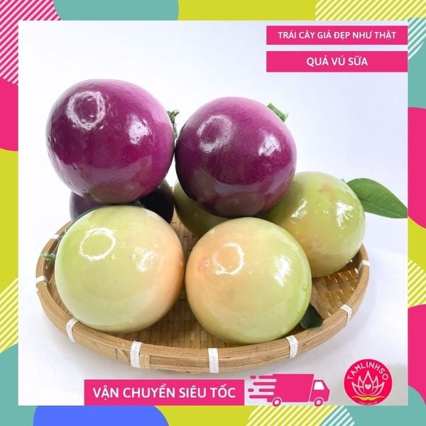 Quả vú sữa giả giống thật, trái cây giả cao cấp quả vú sữa loại xịn giống thật 99%