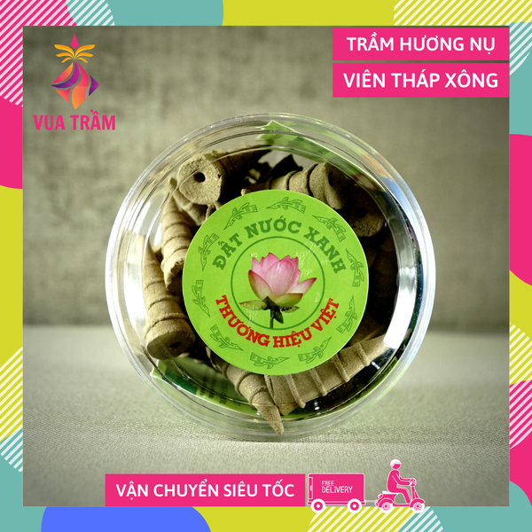 Nụ trầm hương tháp siêu sạch - 30 viên nụ trầm Đất Nước Xanh xông nhà tốt sức khỏe tinh thần