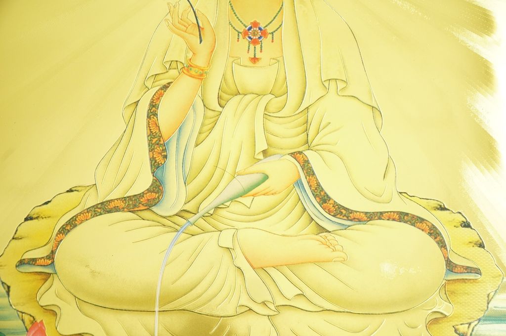 Tranh Phật Bà Quan Âm Bồ Tát 3D mạ vàng