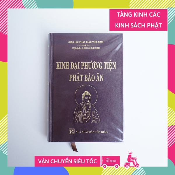 Sách phật giáo Kinh đại phương tiện Phật báo ân Thích Chính Tiến chữ to rõ 518 trang