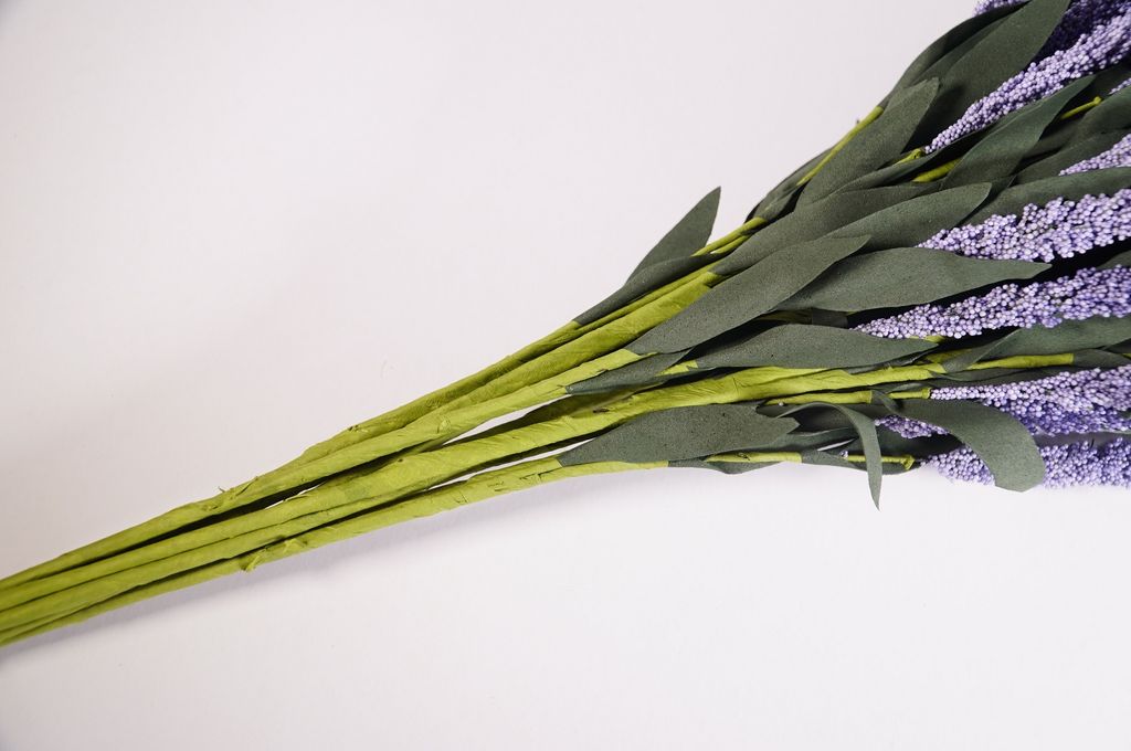 Hoa giả đẹp trang trí nhà cửa hoa Oải Hương tím - Cao 60cm bụi 9 bông