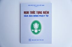 Sách phật giáo Nghi thức tụng niệm gia đình Phật Tử bìa giấy xám chữ to rõ 146 trang