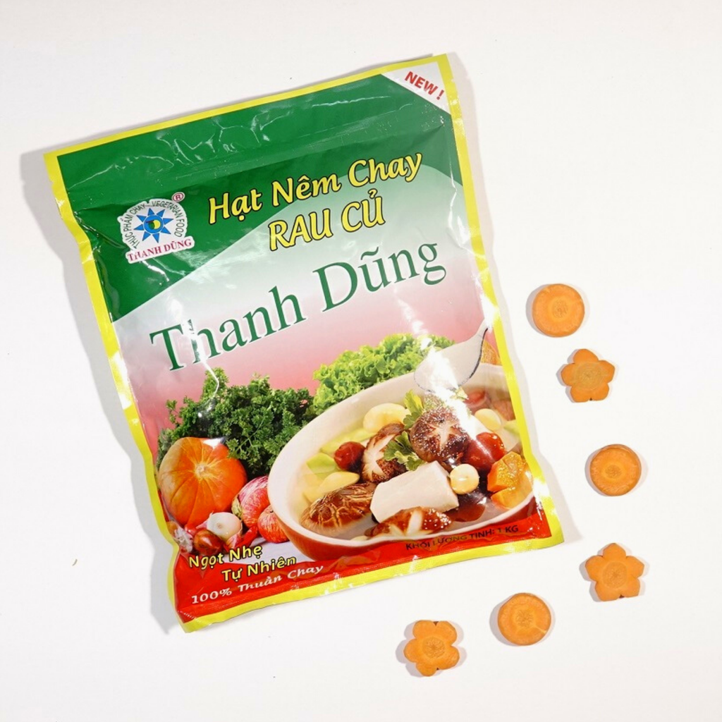 Sản phẩm Hạt nêm chay chay an toàn Thanh Dũng, 100% thuần chay, đồ chay giá rẻ, chay mặn đều dùng được - 1kg & 500gam