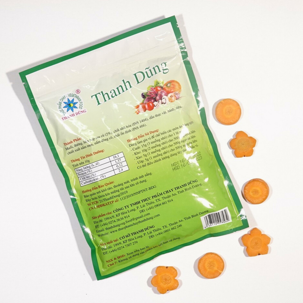 Sản phẩm Hạt nêm chay chay an toàn Thanh Dũng, 100% thuần chay, đồ chay giá rẻ, chay mặn đều dùng được - 1kg & 500gam