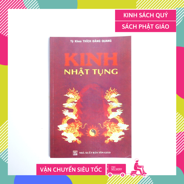 Kinh Phật - Kinh Nhật Tụng bìa giấy đỏ rồng - Thích Đăng Quang - Chữ to rõ 128 trang