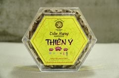 Nụ trầm hương Thiên Ý tháp tròn - 50 viên trầm hương xông trầm cao cấp - Hộp lục giác vàng - Cháy 20 phút/Viên