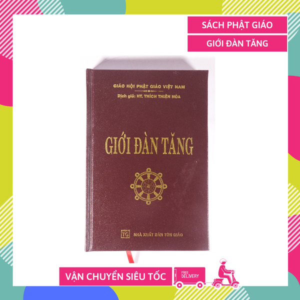 Kinh Phật - Kinh Giới Đàn Tăng - Thích Thiện Hòa bìa da nâu 300 trang